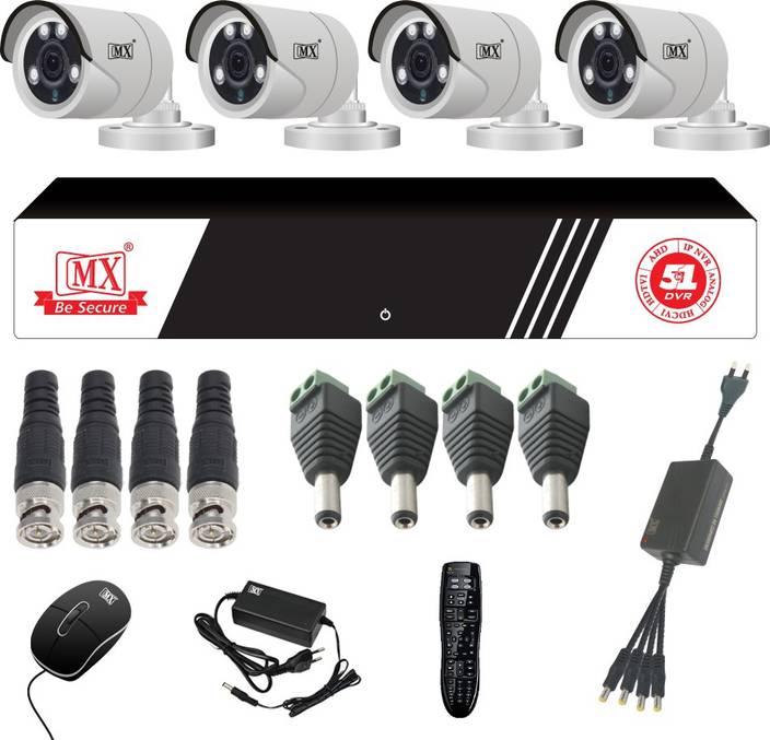 MX CCTV Cameras 2 MegaPixel Kit 4 Channel Ahd HD System w/ BNC DC pin