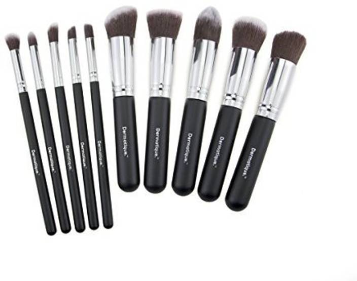 Dermatique Silver Makeup Brush Set Silver Price In India Buy