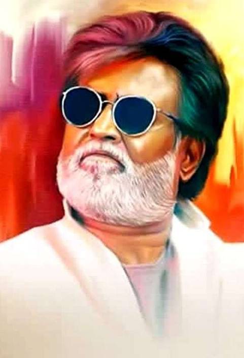 Rajinikanth A Digital Painting 15 Poster On Fine Art Paper 13x19 Fine Art Print