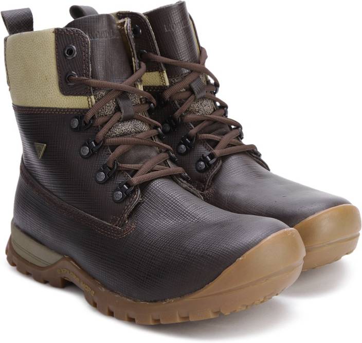 are woodland shoes made of leather