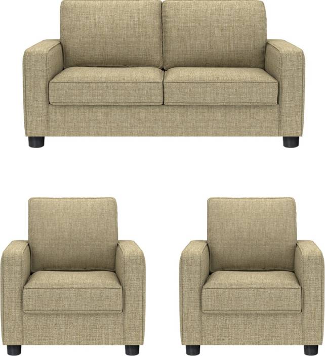 GIOTEAK Fabric 2 1 1 BEIGE Sofa  Set  Price  in India 
