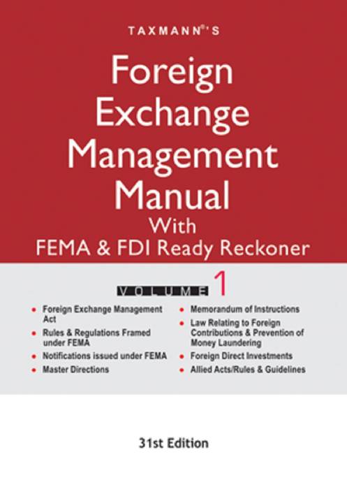 Foreign Exchange Management Manual With Fema Fdi Ready - 