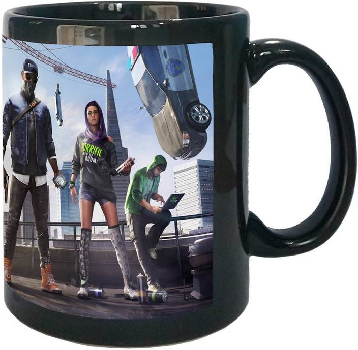 Arkist Watch Dogs 2 Marcus Sitara Wrench Wallpaper Black Ceramic Mug