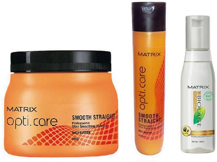 Matrix Opti Care Smooth Straight Hair Spa With Shampoo Biolage Serum