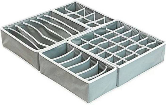 House Of Kart Set Of 4 Foldable Drawer Dividers Storage Boxes For