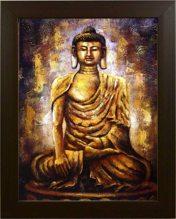 Trends On Wall Buddha Acrylic 13 5 Inch X 10 Painting Buddha Acrylic 13 5 Inch X 10