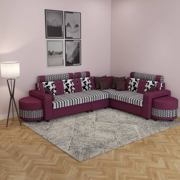 Sethu Furniture Fabric 7 Seater Sofa