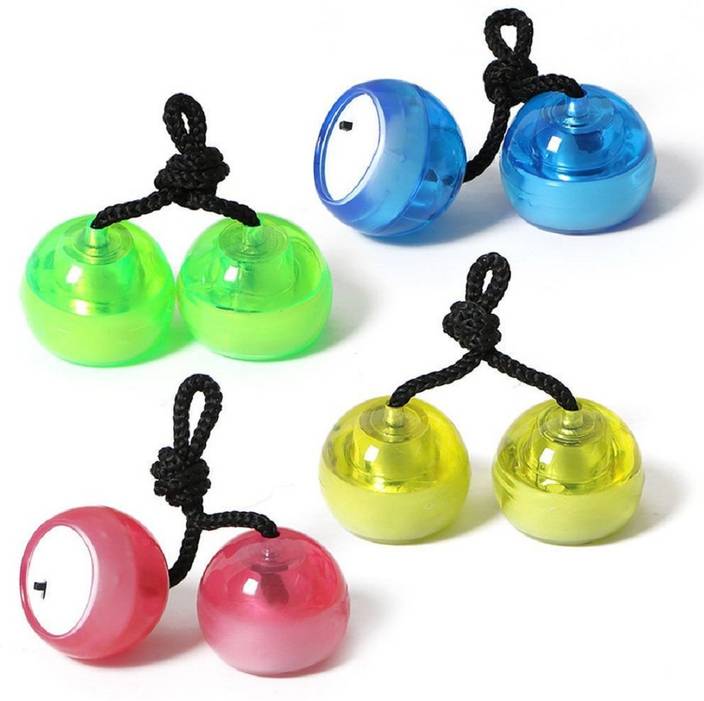 Krypton Led Light Up Finger Yoyo Balls Toys Thumb Chucks Bundle