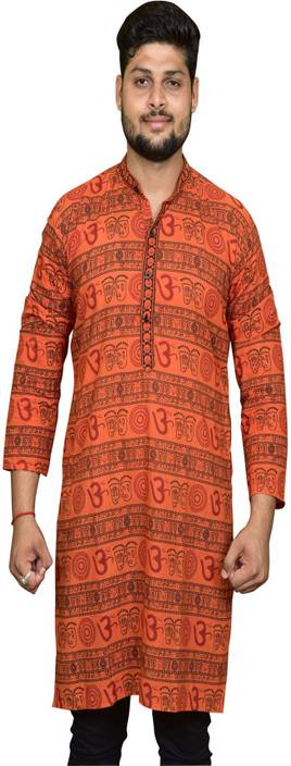 Pinkcity Style Printed Men's Flared Kurta