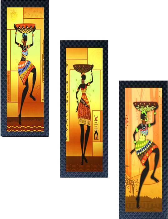 Adorncraft Indian Art Synthetic Wooden Frame Decorative For Home Adorncraft Indian Art Synthetic Wooden Frame Decorative For Home Modern Working Girl Digital Decor