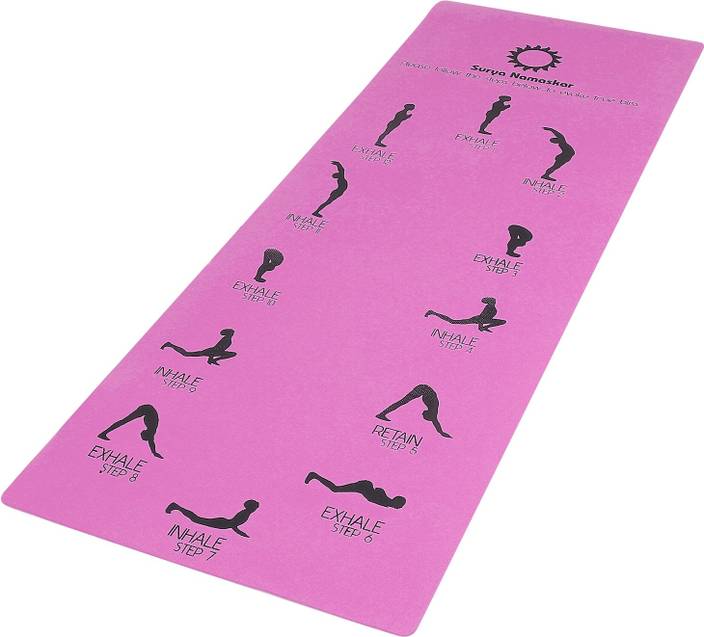 Aerolite Sun Salutation 28 X 78 Pink 8.5 mm Yoga Mat - Buy ...