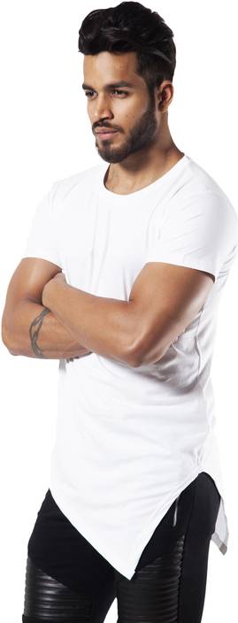 Fugazee Solid Men Round Neck White T-Shirt