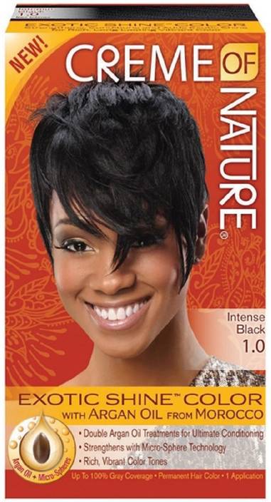 Creme Of Nature Exotic Shine Color Intense Black 1 0 Fluid Ounce