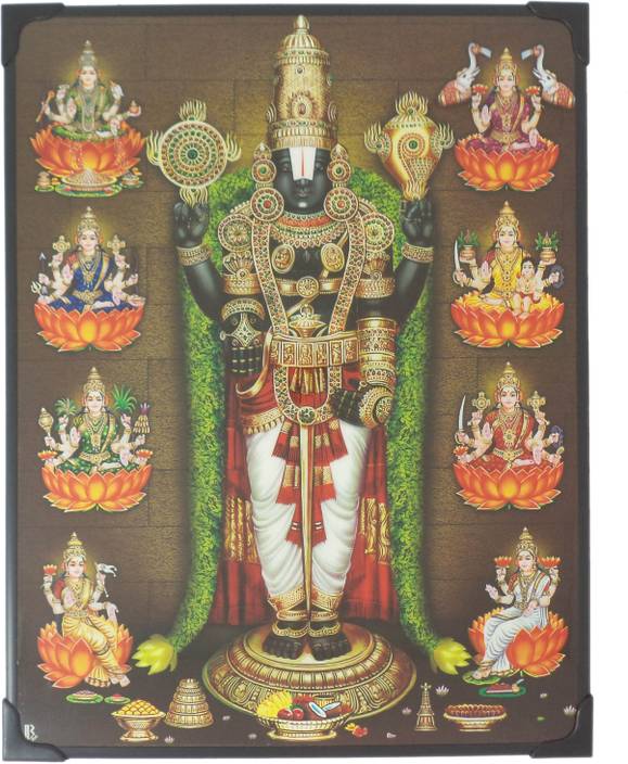 R S Exports Lord Balaji And Ashta Lakshmi Photo Frame 29 Cm X