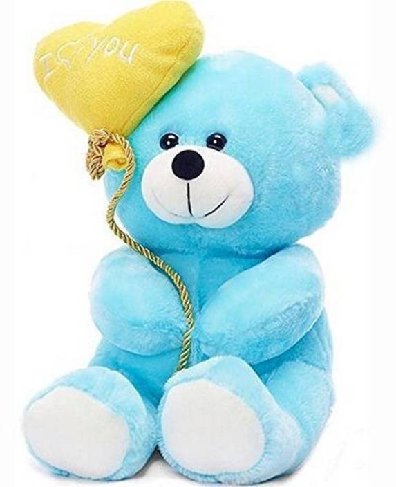 Samayra Toys Sky Blue Teddy Bear With Heart I Love You 25 Cm Sky