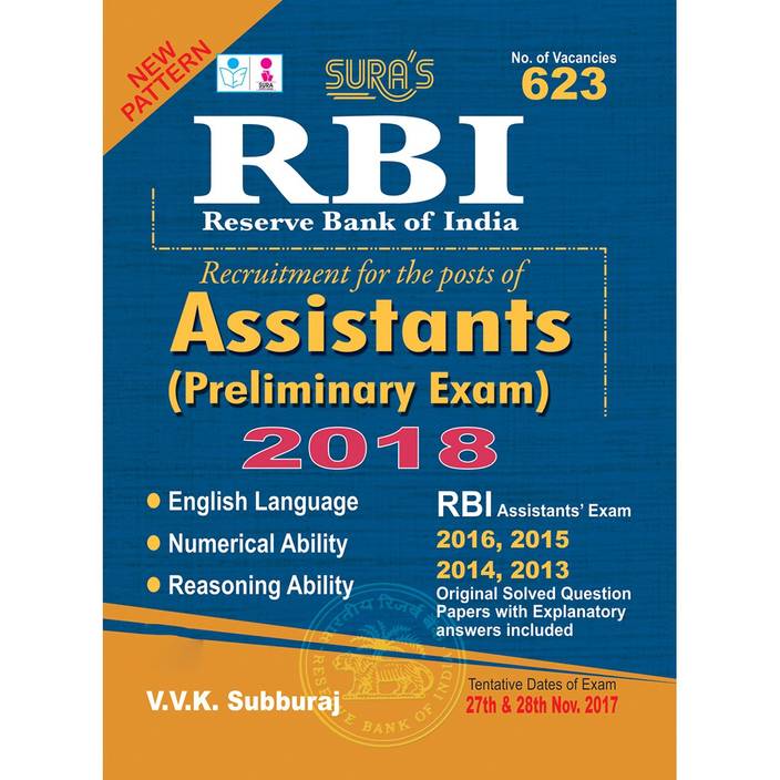 Rbi Reserve Bank Of India Bank Assistants Preliminary Exam Books
