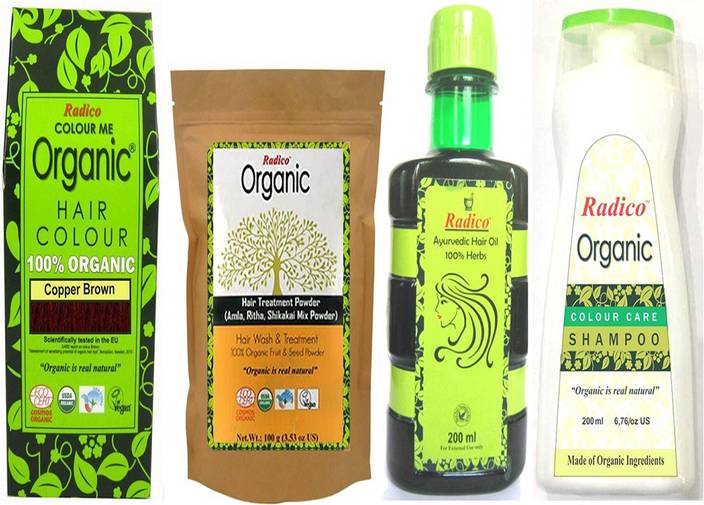 Radico 100 Organic Copper Brown With Hair Treatment Ayurvedic