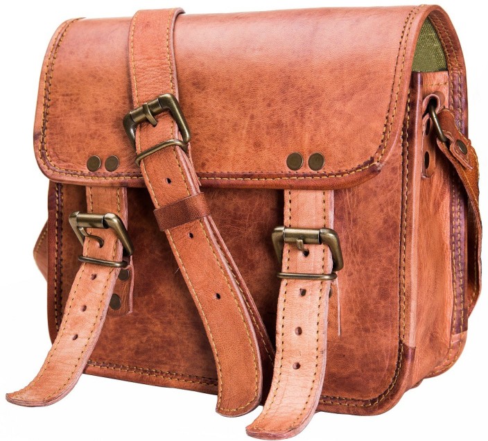 Genuine Leather Handmade Crossbody  Travel Bag Unisex.