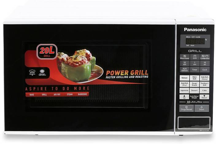 Flipkart Panasonic 20 L Grill Microwave Oven Panasonic 20 L Grill Microwave Oven Nn Gt221wfdg White