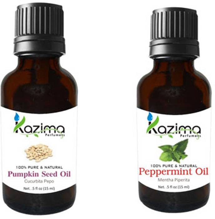Kazima Combo Of Pure Pumpkin Seed Carrier Oil Peppermint Oil