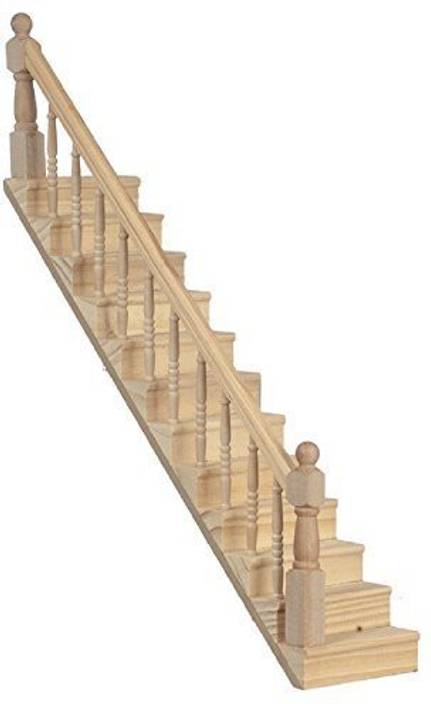 Generic Jane Dollhouse Staircase With Banister Ready Made Builders