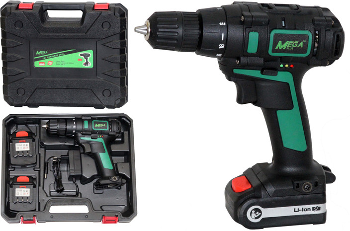 Out of Stock HAMMER DRILL IMPACT DRIVER VARIABLE SPEED 12PC ASSESSORIES SET