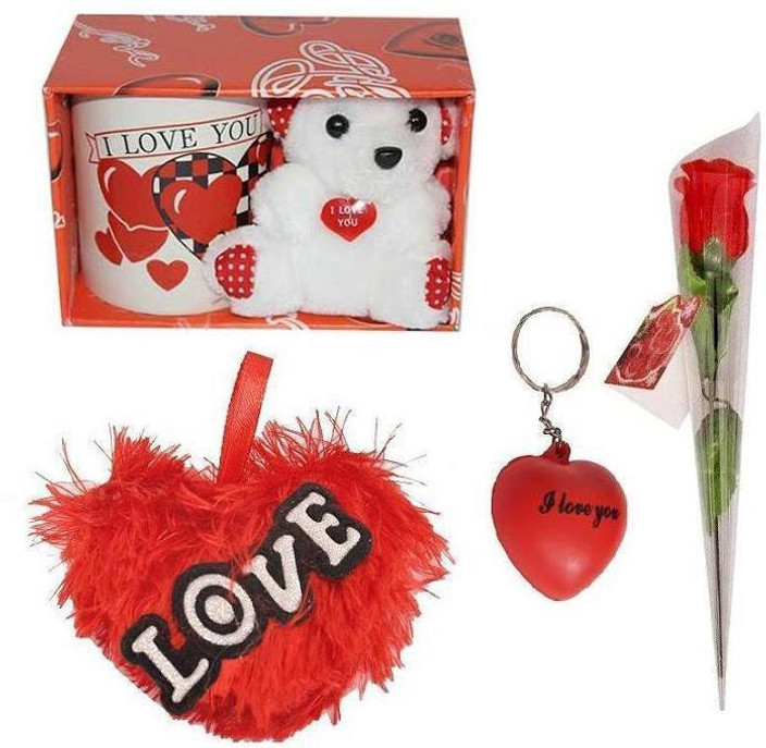 Soft Red Teddy Bear 3/" with Red Heart /"I Love You/" KEYCHAIN Key Chains