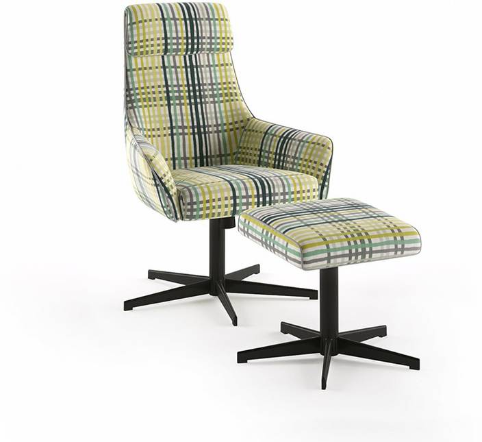Urban Ladder Hastings Swivel Lounge Chair With Ottoman Colour
