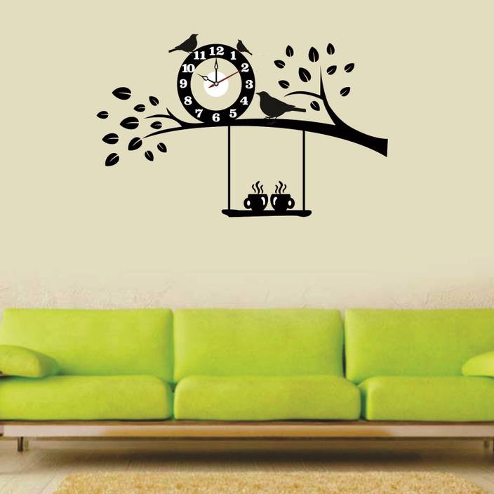 syga medium wall clock sticker price in india - buy syga medium wall