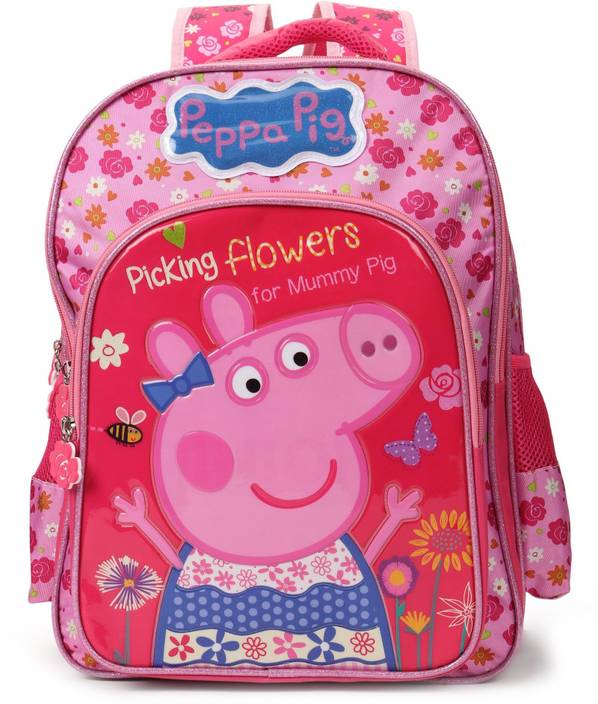 Peppa Pig Fl Pink 16 Inch School Bag
