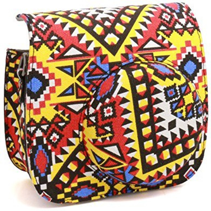 Bohemian PU Leather Protective Camera Bag with Strap for Instax Mini8