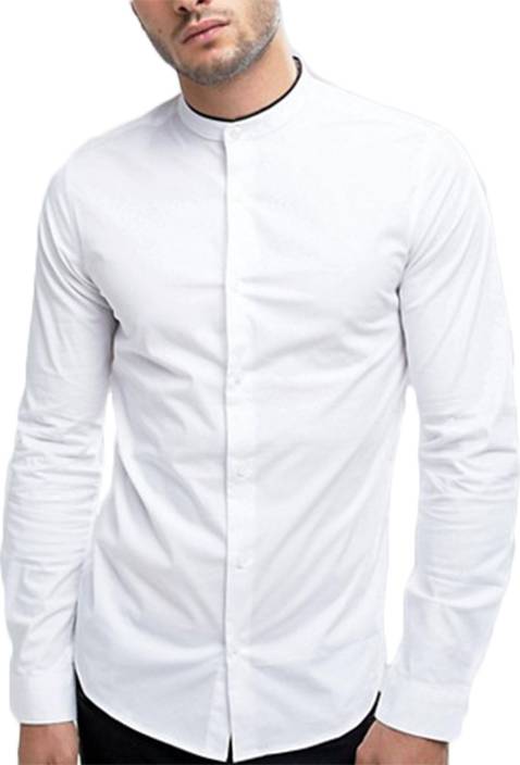 DOM Men's Solid Casual Slim Shirt