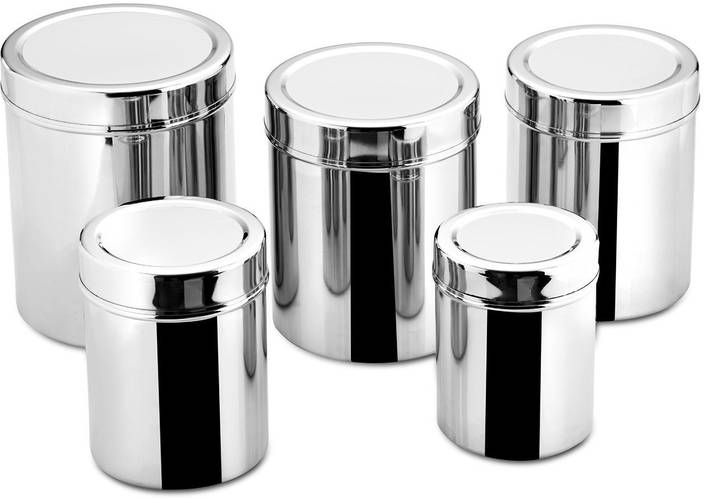 Royal Sapphire Stainless Steel 5pcs Storage Containers 250ml 1250ml 250 Ml 500 750 1000 1290 Grocery Container Utility Box