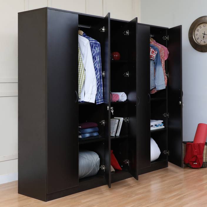 Home Full Eric Engineered Wood 5 Door Wardrobe Price In India