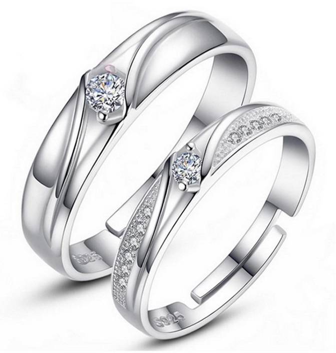 Myki King Queen Edition Silver Adjustable Love Couple Rings