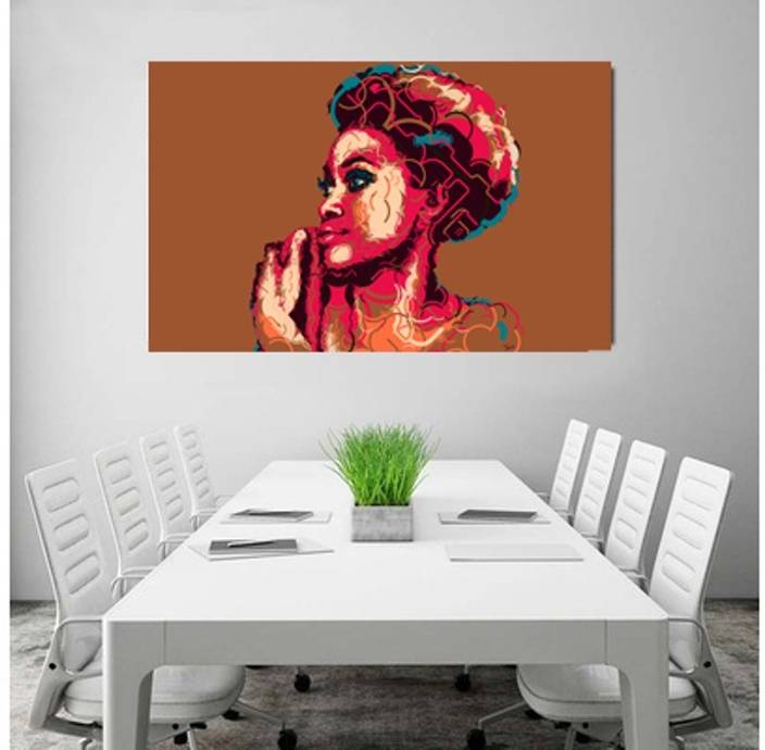 African Woman Portrait View Modern Creative Decoration