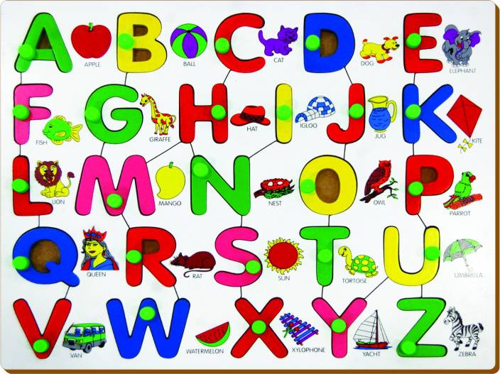 Miss & Chief English Alphabet Uppercase With Picture Beside