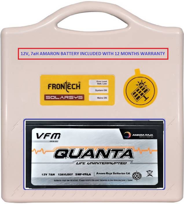 Frontech Home Ups With Amaron Battery 45w Cflled Solar System Solar Sys Square Wave Inverter