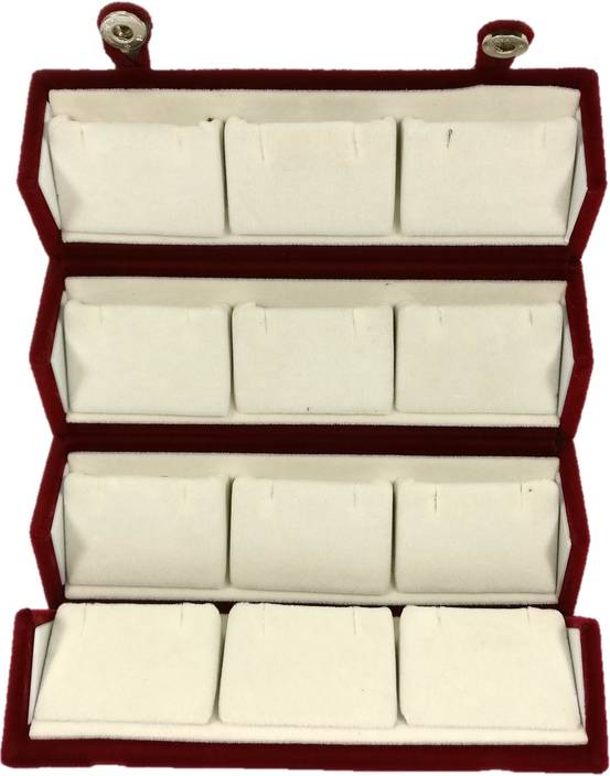 Addyz Midium Earring Studs Tops Velvet Folder 12 Pairs Organizer Addyz Midium Earring Studs Tops Velvet Folder 12 Pairs Organizer Jewellery Vanity Box