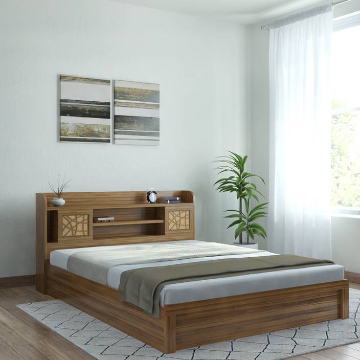 Spacewood Engineered Wood King Bed With Storage Price in India Buy