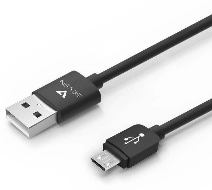 V7 Micro USB Cable – 2.0 Amp Fast Charging & High Speed Data Cable (1 M) Micro USB Cable (All Phones With Micro USB Port, Black, Sync and Charge Cable)