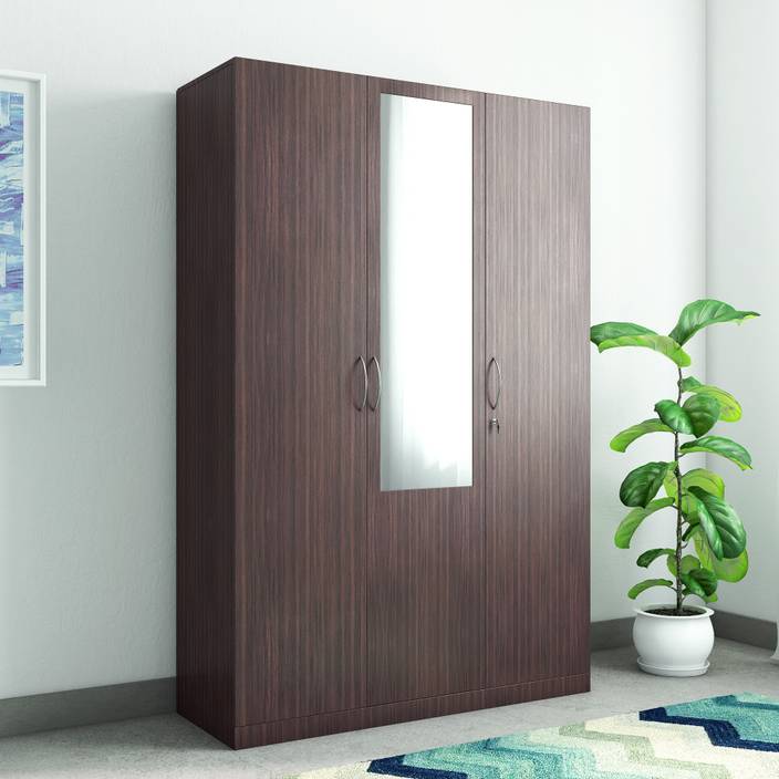 HomeTown Allen Engineered Wood 3 Door Almirah Price in India Buy