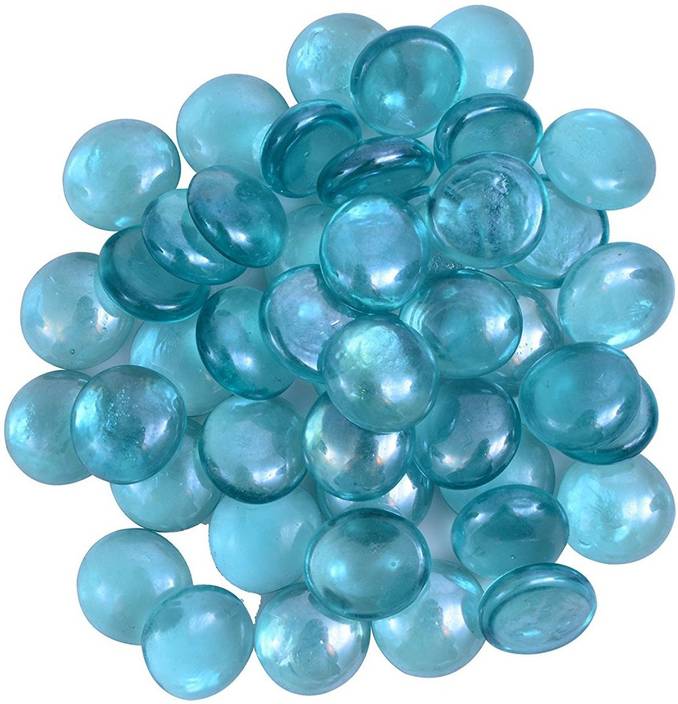 Zevora Glossy Home Decorative Aquarium Glass Pebbles 300 Gms