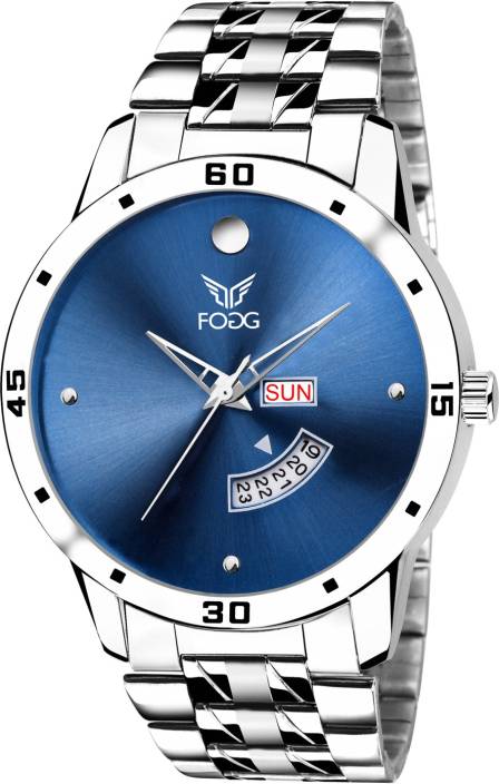 Fogg 2049-BL Blue Day and Date Watch - For Men