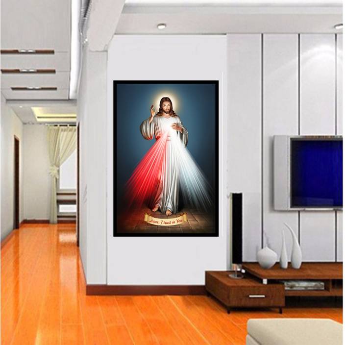 Size 2ft 4ft 3d Huge Mural The Sacred Heart Of Mercy Light Portrait Wall Art Picture Canvas Painting Home Decor Pictures For Living