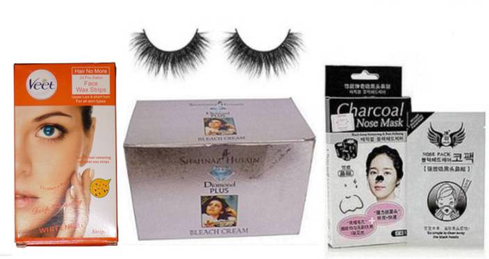 Royal Combo Eyelashes Shahnaz Diamond Bleach Charcoal Nose Mask