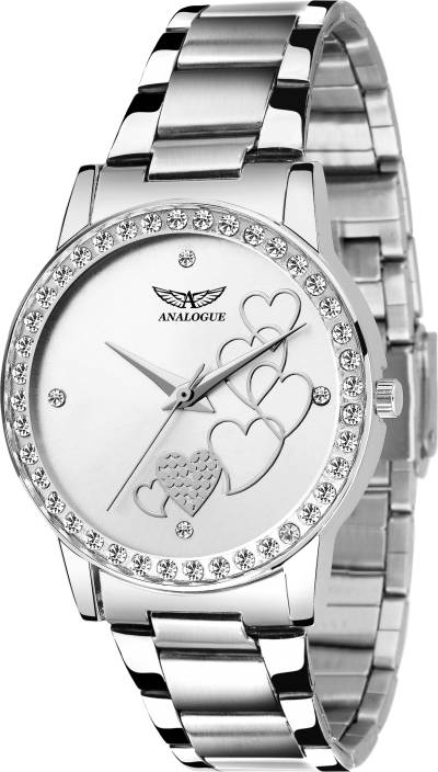 Analogue ANLG-501 Sophisticated Silver Dimond-Studded Love Casado Series Watch -...