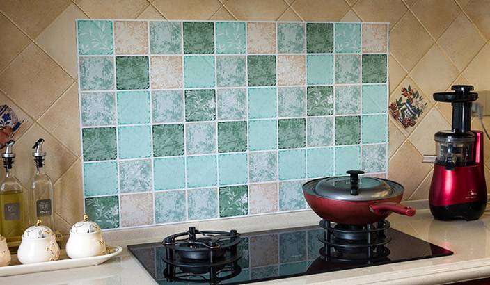 ampire large wall stickers kitchen anti oil gas stove background