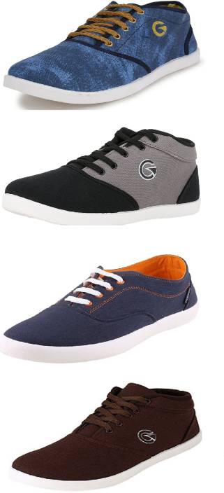 Globalite Globalite Casual Shoe Combo of Sneaker`s and Canvas Shoe...