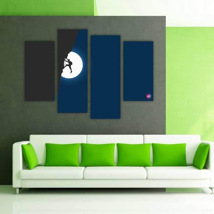 Chandras Abstract Mountain Vector 4 Frame Panel Canvas Wall Art Chandras Abstract Mountain Vector 4 Frame Panel Canvas Wall Art 30 Inch X 40 Painting In India